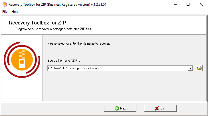 winzip के लिए संग्रह पुनर्प्राप्ति उपकरण